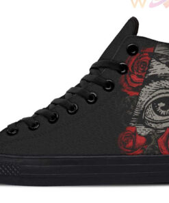 tattoo eye high top canvas shoes