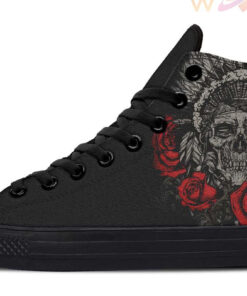 tattoo native chief high top canvas shoes