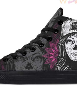 teenage with cap high top canvas shoes