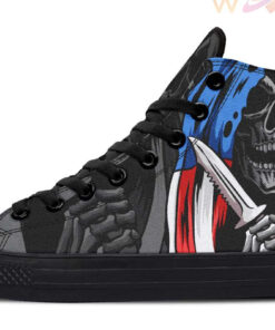 terminator eye skull high top canvas shoes