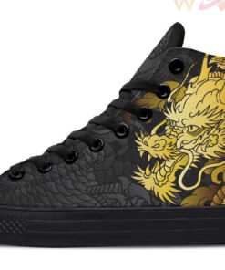 the golden dragon high top canvas shoes