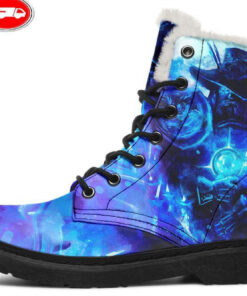 the wizard faux fur leather boots