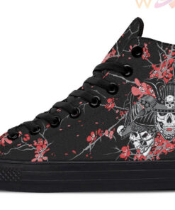 three skull warriors high top canvas shoes