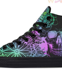 too close skull mandala high top canvas shoes