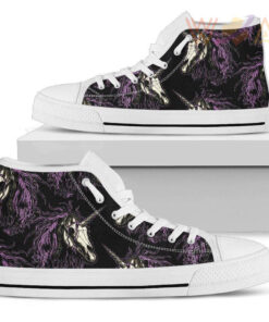 unicorn skull head unisex high top canvas shoes