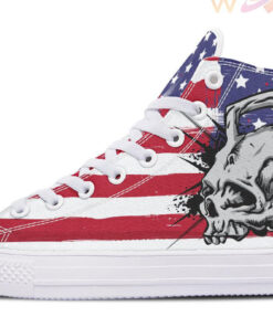 usa skull kettlebell high top canvas shoes