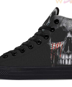 usa tears skull high top canvas shoes