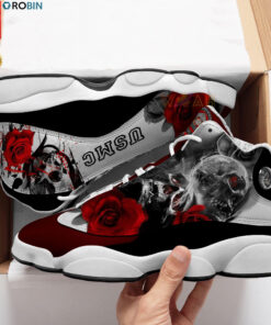 usmc veteran rose skull air jordan 13 sneakers jd13 shoes