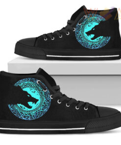 viking high top shoe fenrir norse wolf
