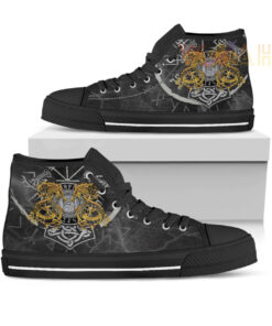 viking high top shoe viking dragon shield norse