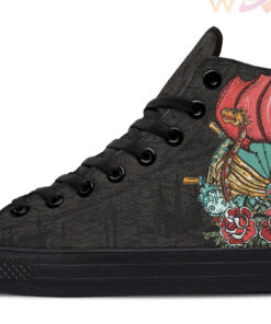 viking ship high top canvas shoes