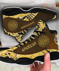 viking vegvisir american gold high top sneakers shoes womensmens a27