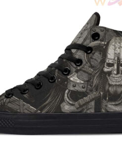 viking warrior high top canvas shoes