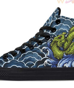 water dragon high top canvas shoes