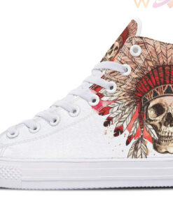 watercolor native chief high top canvas shoes