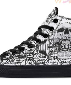 work hard everyday high top canvas shoes
